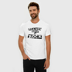 Футболка slim-fit All you need is rock, цвет: белый — фото 2