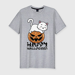 Футболка slim-fit Kitten & Pumpkin, цвет: меланж