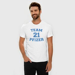 Футболка slim-fit Team Pfizer, цвет: белый — фото 2