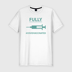Мужская slim-футболка Covid Vaccinated