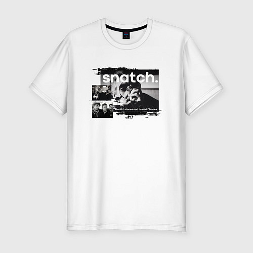 Мужская slim-футболка Большой куш: Ави Деновиц / Белый – фото 1