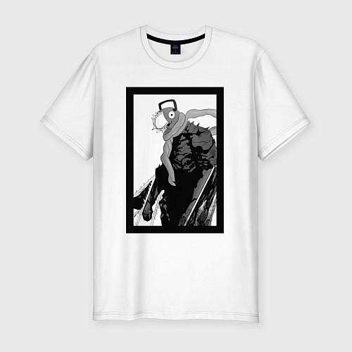 Мужская slim-футболка Почитта / Белый – фото 1