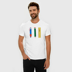 Футболка slim-fit В школу, цвет: белый — фото 2