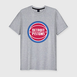 Мужская slim-футболка Detroit pistons
