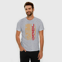 Футболка slim-fit USA Judo, цвет: меланж — фото 2