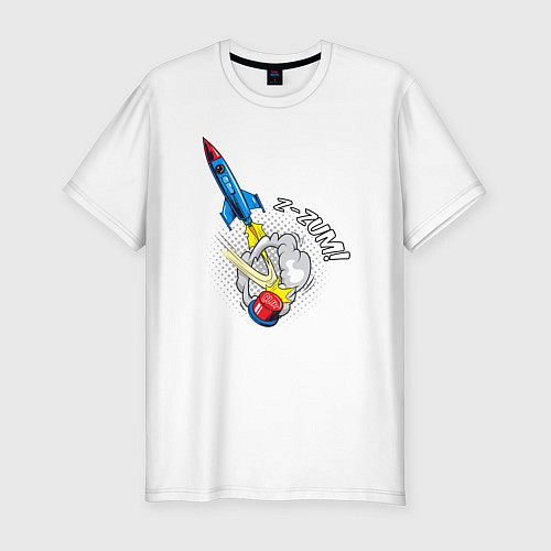 Мужская slim-футболка Pop-art / Белый – фото 1