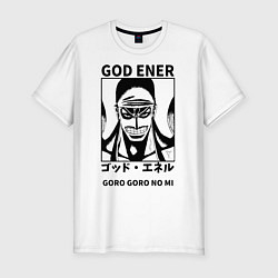 Мужская slim-футболка Enel God Goro Goro no Mi One Piece
