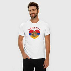 Футболка slim-fit The Heart of Armenia, цвет: белый — фото 2