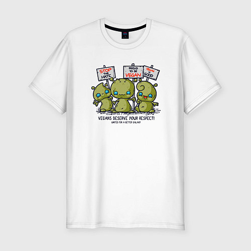 Мужская slim-футболка Proud To Be Vegan / Белый – фото 1