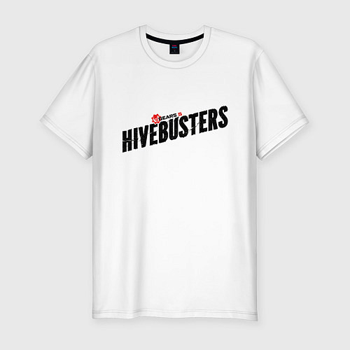 Мужская slim-футболка Hivebusters / Белый – фото 1