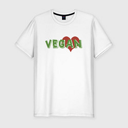 Мужская slim-футболка Vegan Love
