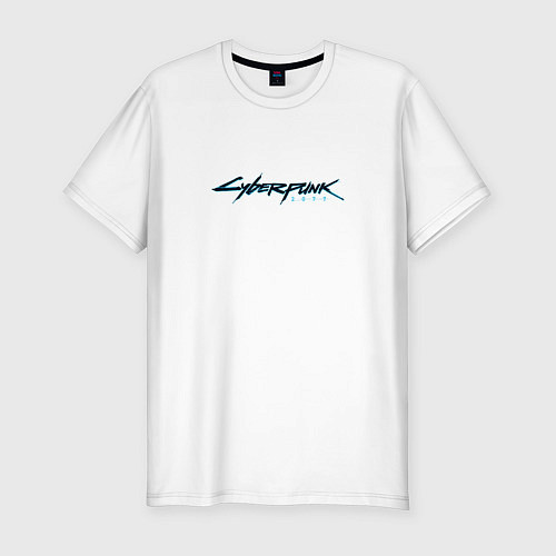 Мужская slim-футболка Cyberpunk 2077 / Белый – фото 1