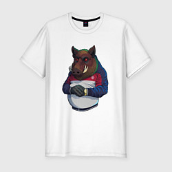Футболка slim-fit Кабан, цвет: белый