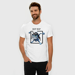 Футболка slim-fit Crazy frog, цвет: белый — фото 2