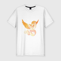 Мужская slim-футболка Солнечный дракон