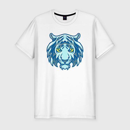 Мужская slim-футболка Night Tiger / Белый – фото 1