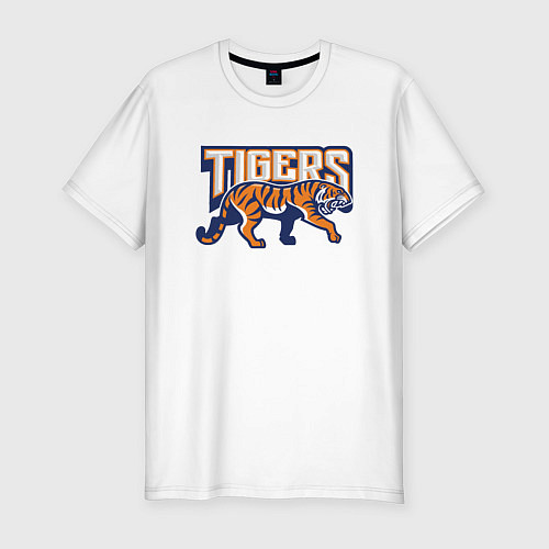 Мужская slim-футболка Tigers / Белый – фото 1