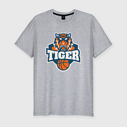 Мужская slim-футболка Tiger Basketball