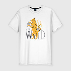 Футболка slim-fit Born To Wild, цвет: белый