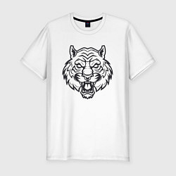 Мужская slim-футболка White Tiger