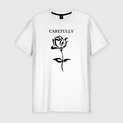 Футболка slim-fit Роза, цвет: белый