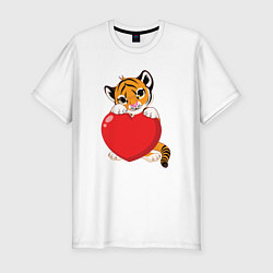 Мужская slim-футболка Tiger Love