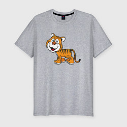 Мужская slim-футболка Добрый тигр