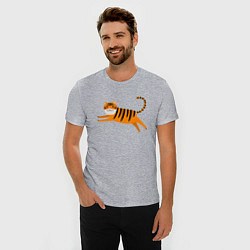 Футболка slim-fit Jumping Tiger, цвет: меланж — фото 2