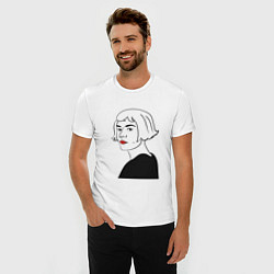 Футболка slim-fit Амели в чёрной кофте, цвет: белый — фото 2