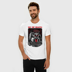 Футболка slim-fit Заяц в очках, цвет: белый — фото 2