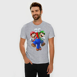 Футболка slim-fit Mario Bros, цвет: меланж — фото 2