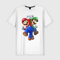 Футболка slim-fit Mario Bros, цвет: белый