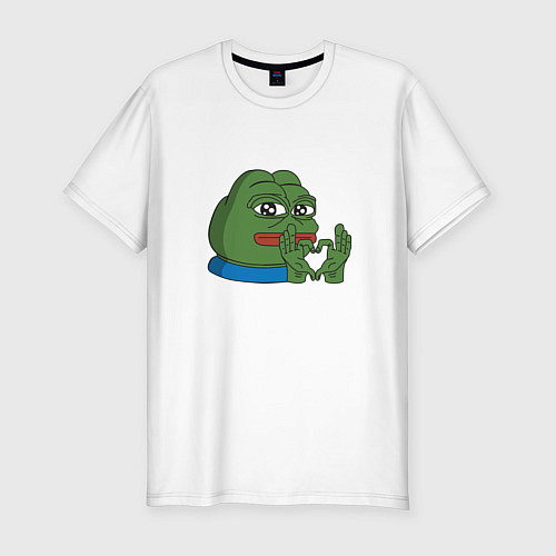 Мужская slim-футболка Pepe love пепе лов / Белый – фото 1