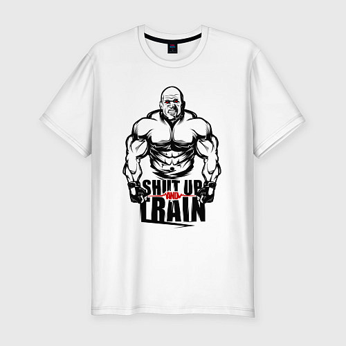 Мужская slim-футболка Train UP / Белый – фото 1