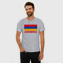 Футболка slim-fit Armenia Flag, цвет: меланж — фото 2