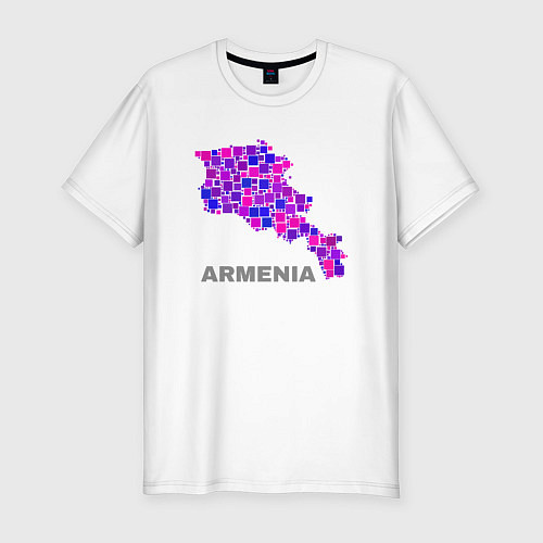 Мужская slim-футболка Армения Armenia / Белый – фото 1