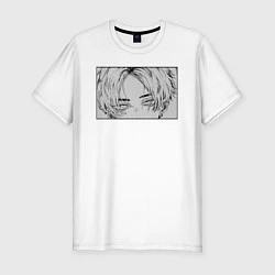 Мужская slim-футболка Аниме персонаж Суровый взгляд