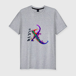 Футболка slim-fit SPACEX Красочный Неон!, цвет: меланж