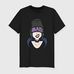 Мужская slim-футболка BAD девочка