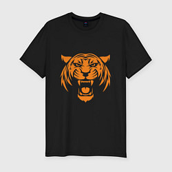 Мужская slim-футболка Orange - Tiger