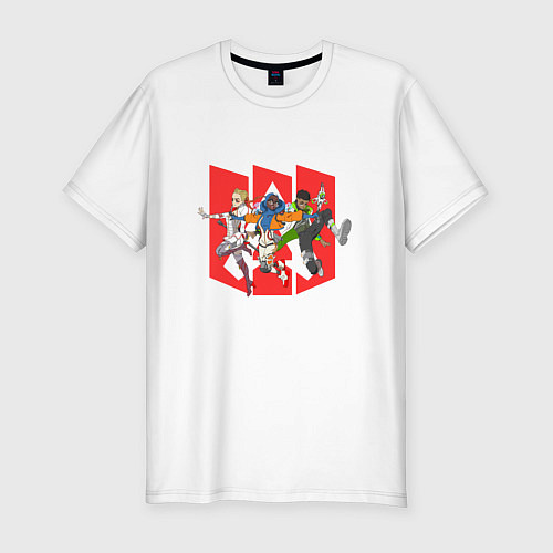 Мужская slim-футболка Моя APEX команда / Белый – фото 1