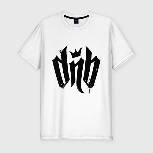 Мужская slim-футболка DnВ / Белый – фото 1
