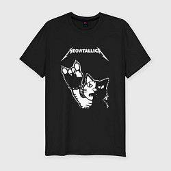 Футболка slim-fit MEOWTALLICA, цвет: черный