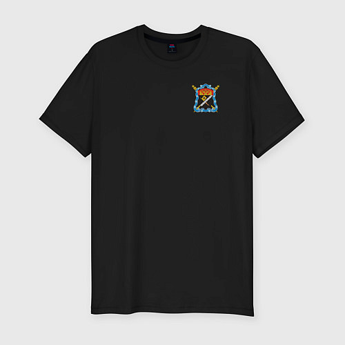 Мужская slim-футболка Терское КазВ с Эмблемой / Черный – фото 1