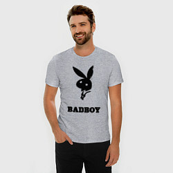 Футболка slim-fit BAD BOY PLAYBOY, цвет: меланж — фото 2