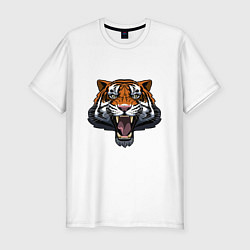 Футболка slim-fit Scary Tiger, цвет: белый