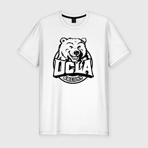 Мужская slim-футболка UCLA / Белый – фото 1