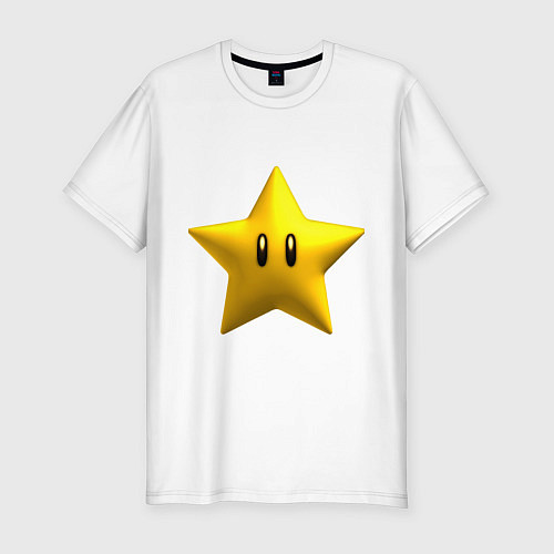 Мужская slim-футболка PowStar / Белый – фото 1