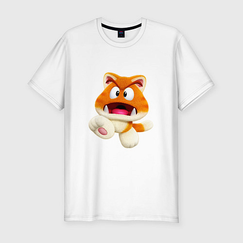 Мужская slim-футболка GoombaCat / Белый – фото 1