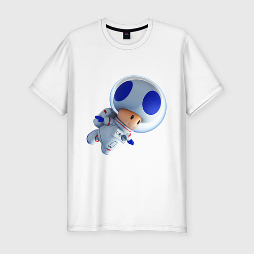 Мужская slim-футболка Space Toad / Белый – фото 1